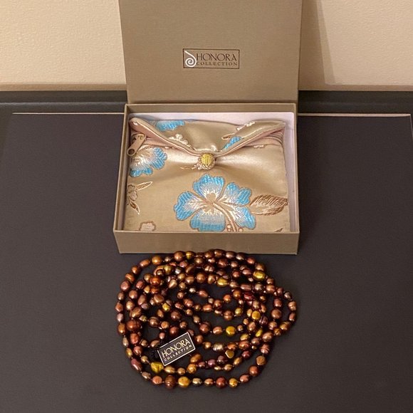 36" Honora Rich Brown Cultured Pearl Necklace, NWT - Picture 9 of 11